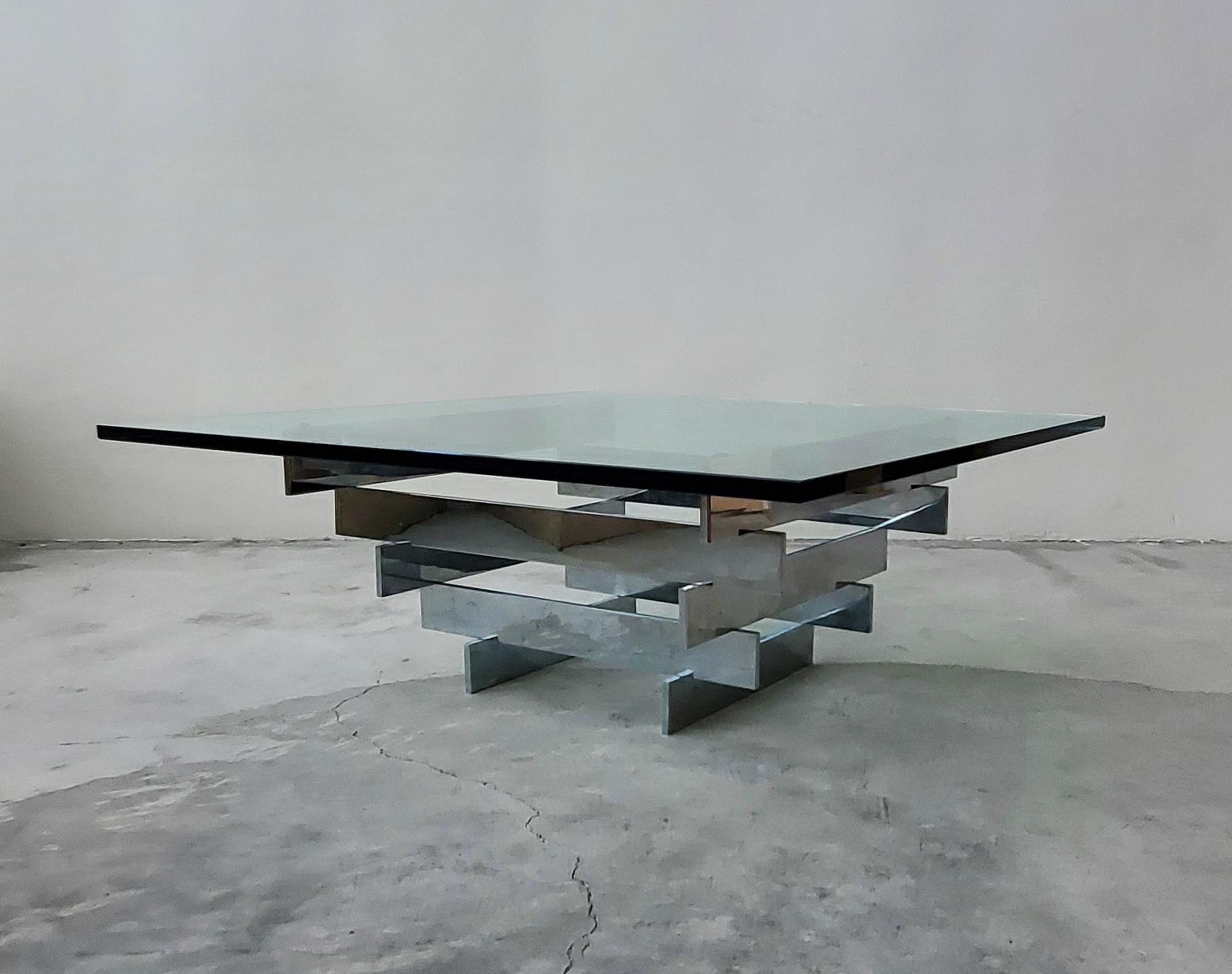 Paul Mayen for Habitat Stacked Chrome Coffee Table In Good Condition In Las Vegas, NV