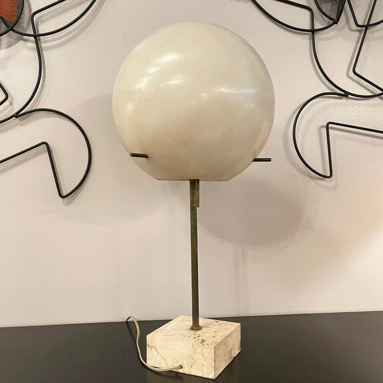 Paul Mayen for Habitat Travertine Lollipop Table Lamp For Sale 3
