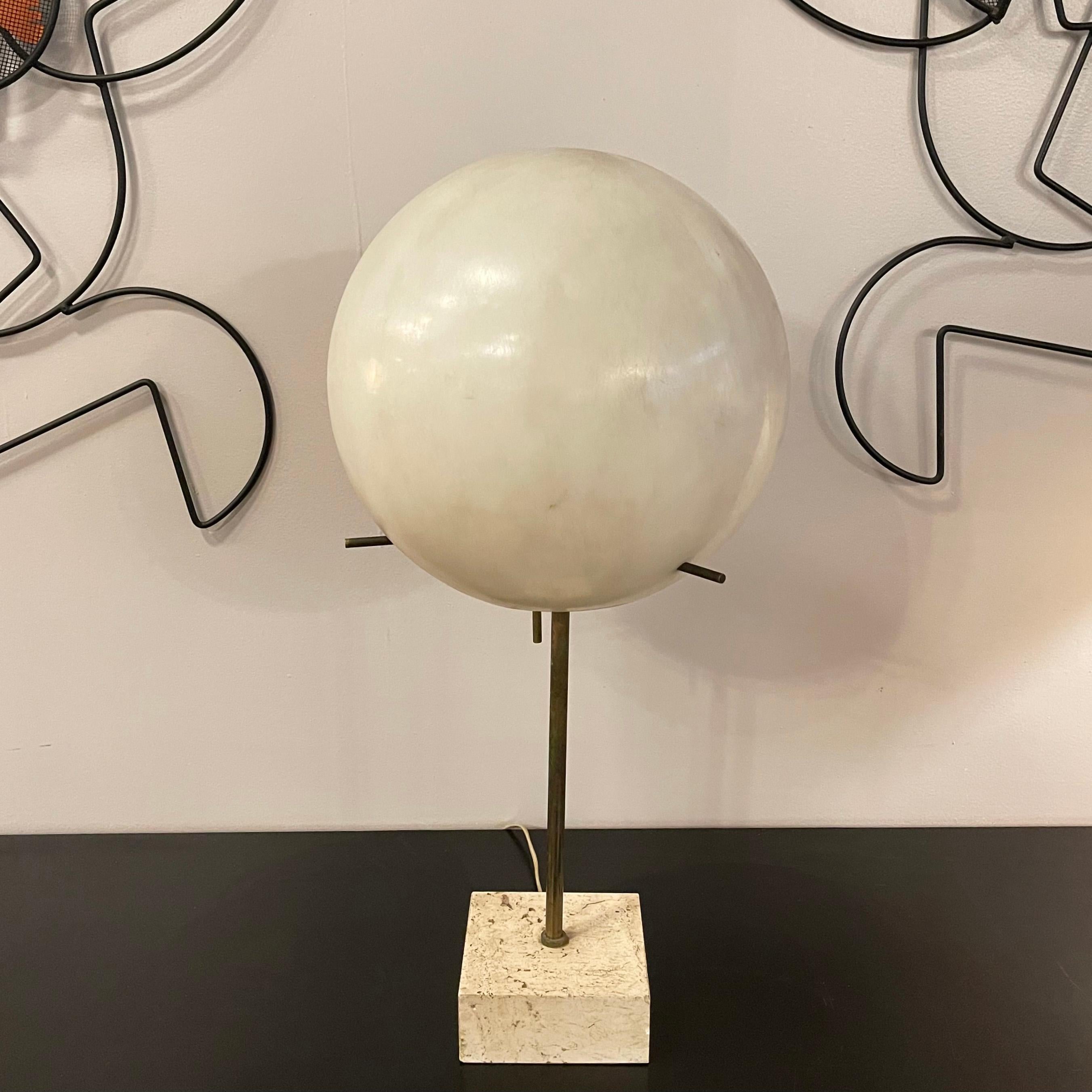 Lollipop-Tischlampe aus Travertin von Paul Mayen für Habitat (Moderne der Mitte des Jahrhunderts) im Angebot