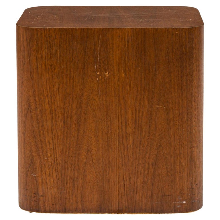 Paul Mayen for Intrex Mid-Century 'Radius' Cube End / Side Table For Sale