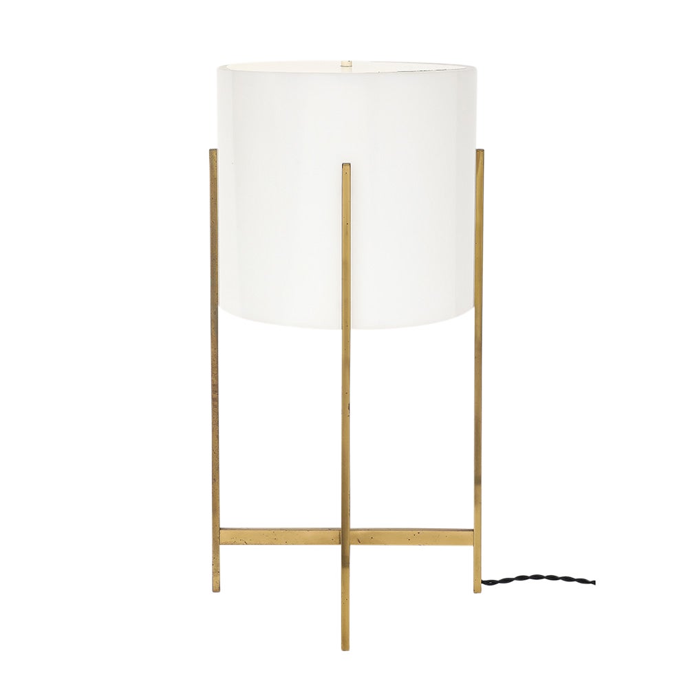 Laiton Paul Mayen Lampe de table Habitat, laiton, acrylique en vente