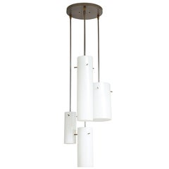 Paul Mayen Hanging Fixture with Cylindrical Glass Diffusers