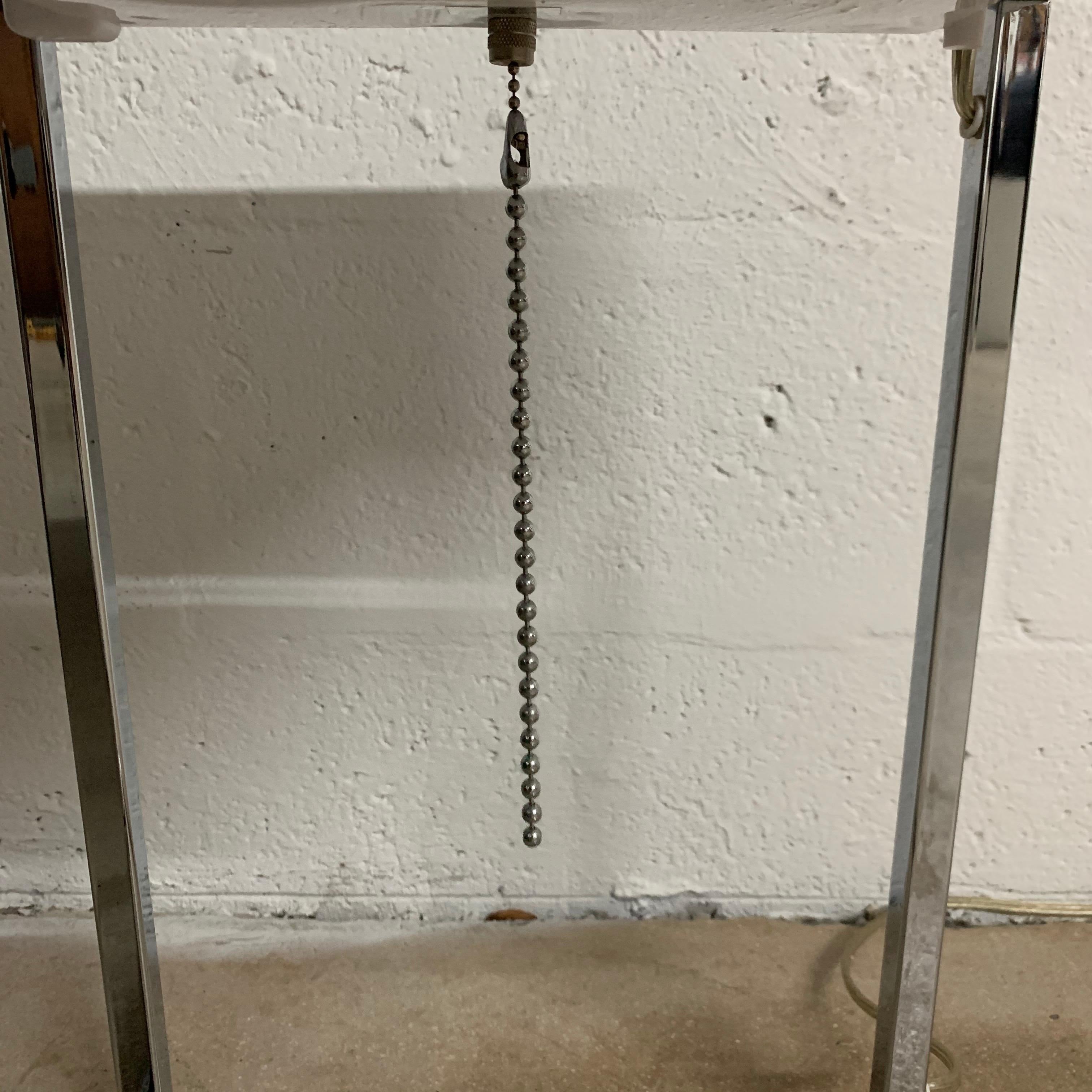 Chrome Paul Mayen Light Box Lamp Table or Table or Floor Lamp