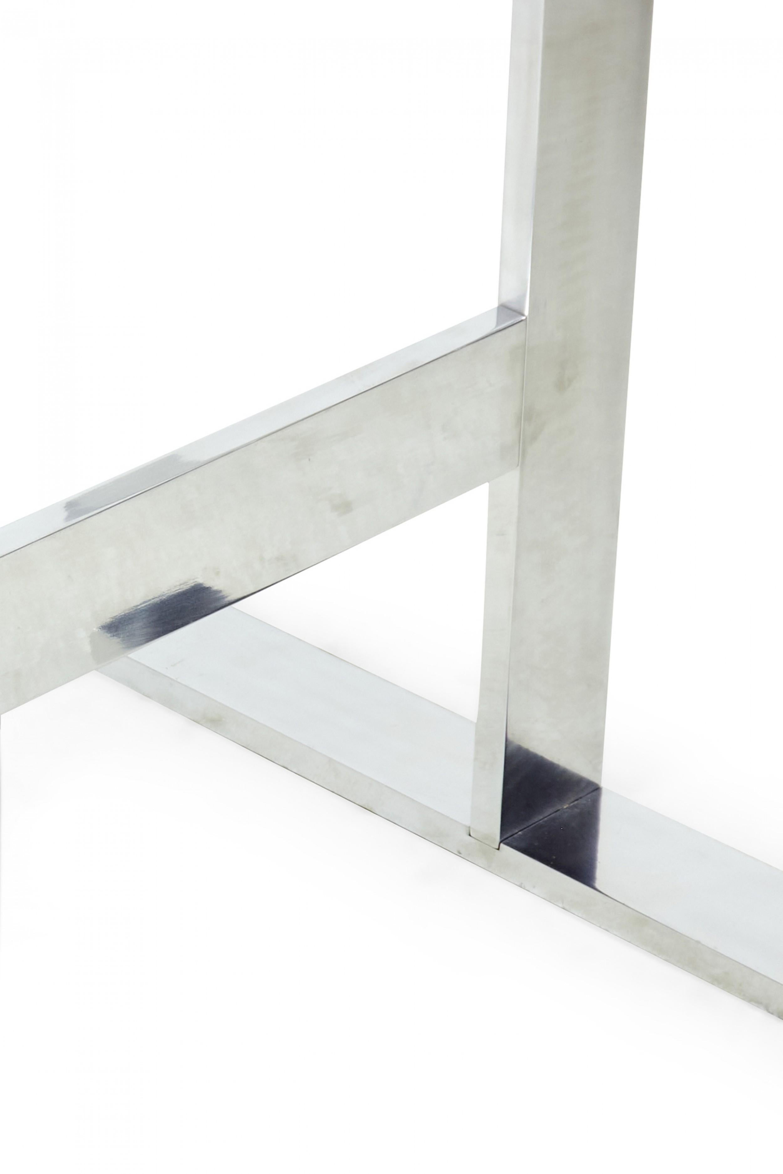 Paul Mayen, bureau / table de salle à manger du milieu du siècle en aluminium avec cadre en I en vente 2