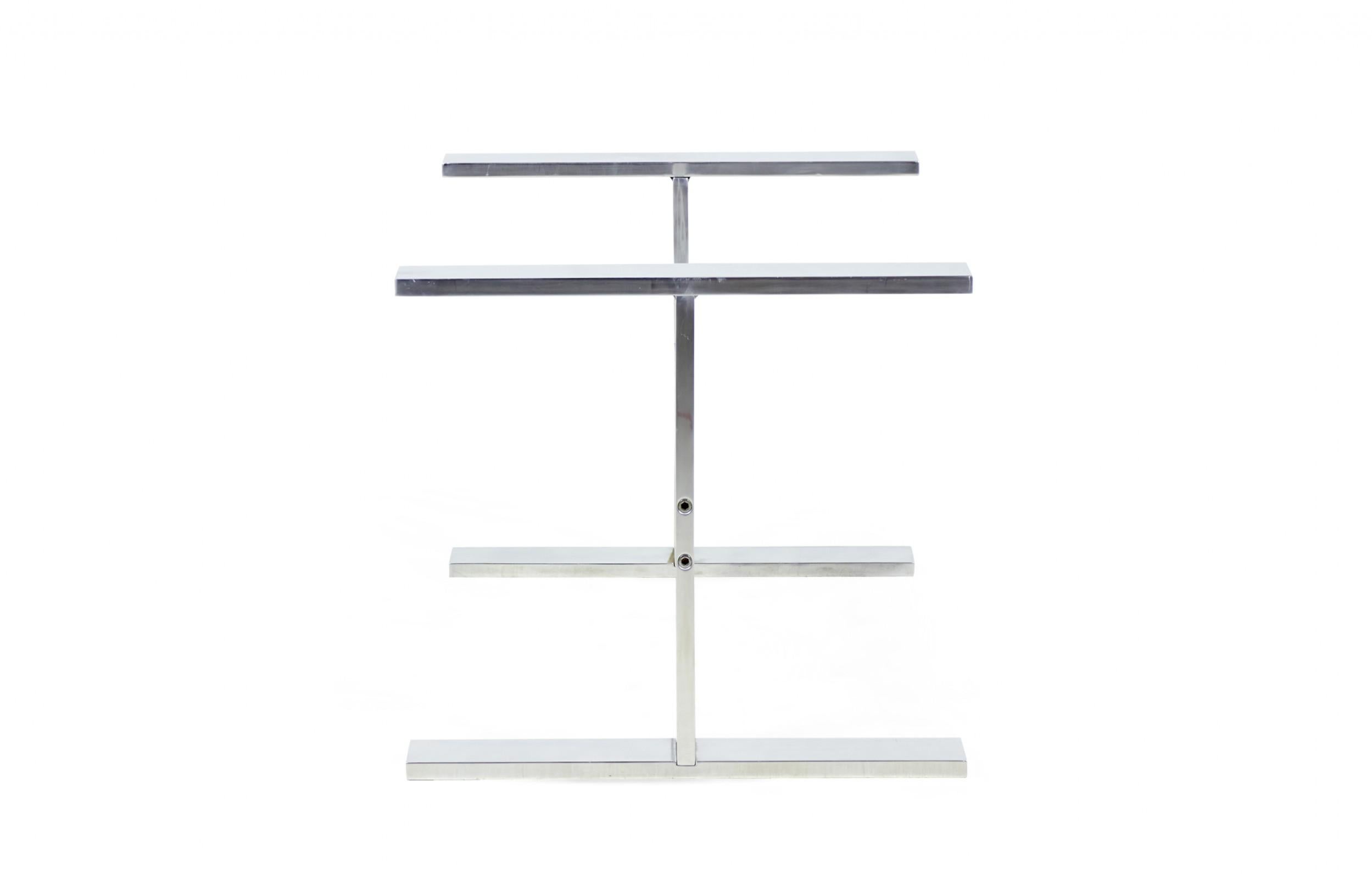 Mid-Century Modern Paul Mayen, bureau / table de salle à manger du milieu du siècle en aluminium avec cadre en I en vente