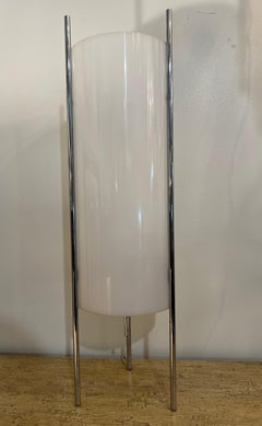 Paul Mayen Modern Chrome and Acrylic Cylinder Table Lamp