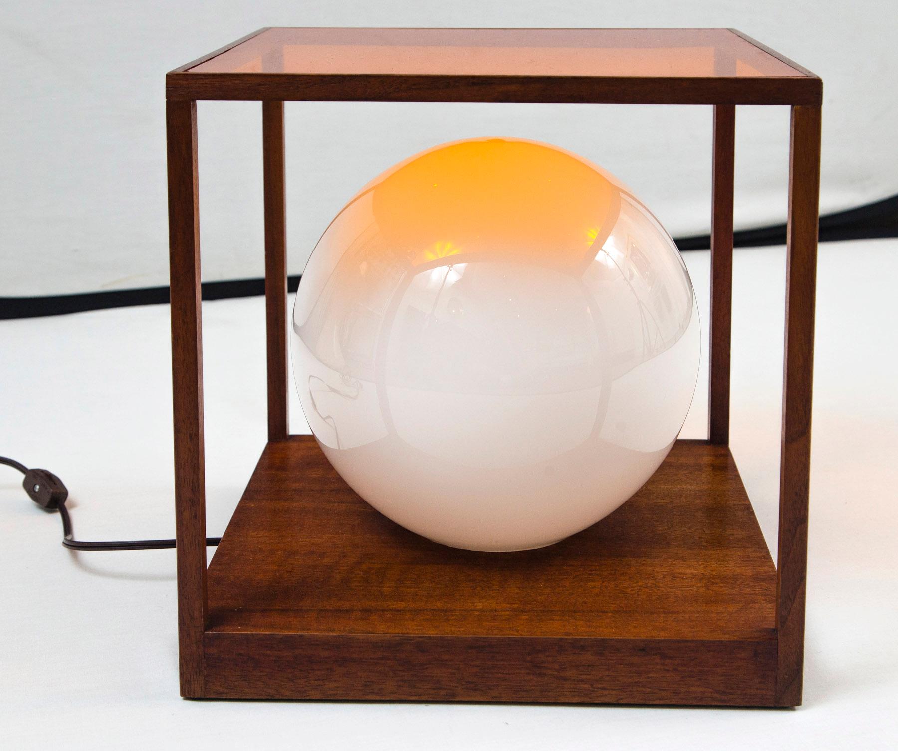 Paul Mayen Orange Quadrus light table for habitat, 1958.