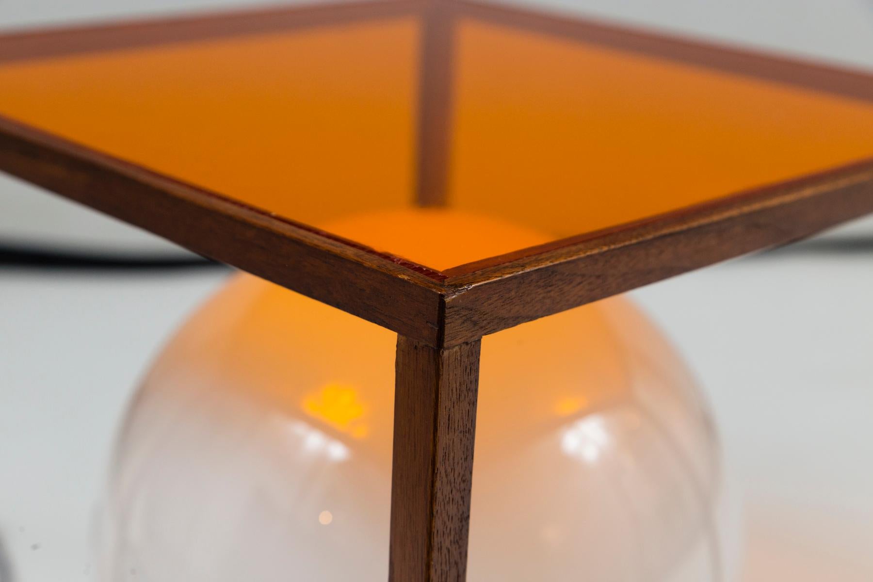 Spanish Paul Mayen Orange Quadrus Light Table for Habitat, 1958