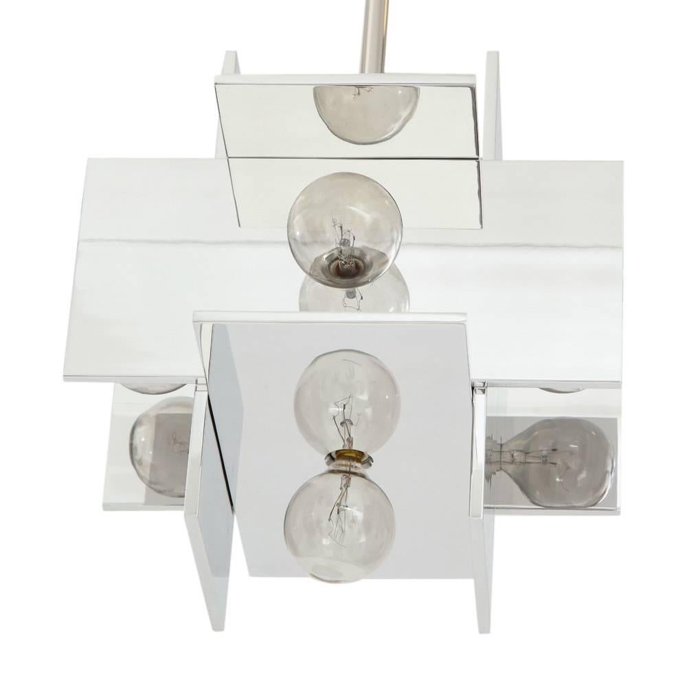 Fin du 20e siècle Lampe à suspension multi-réflecteurs Paul Mayen, aluminium poli en vente