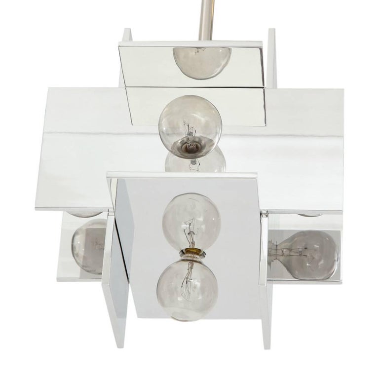 Paul Mayen Multi-Reflector Pendant Lamp, Polished Aluminum For Sale 1