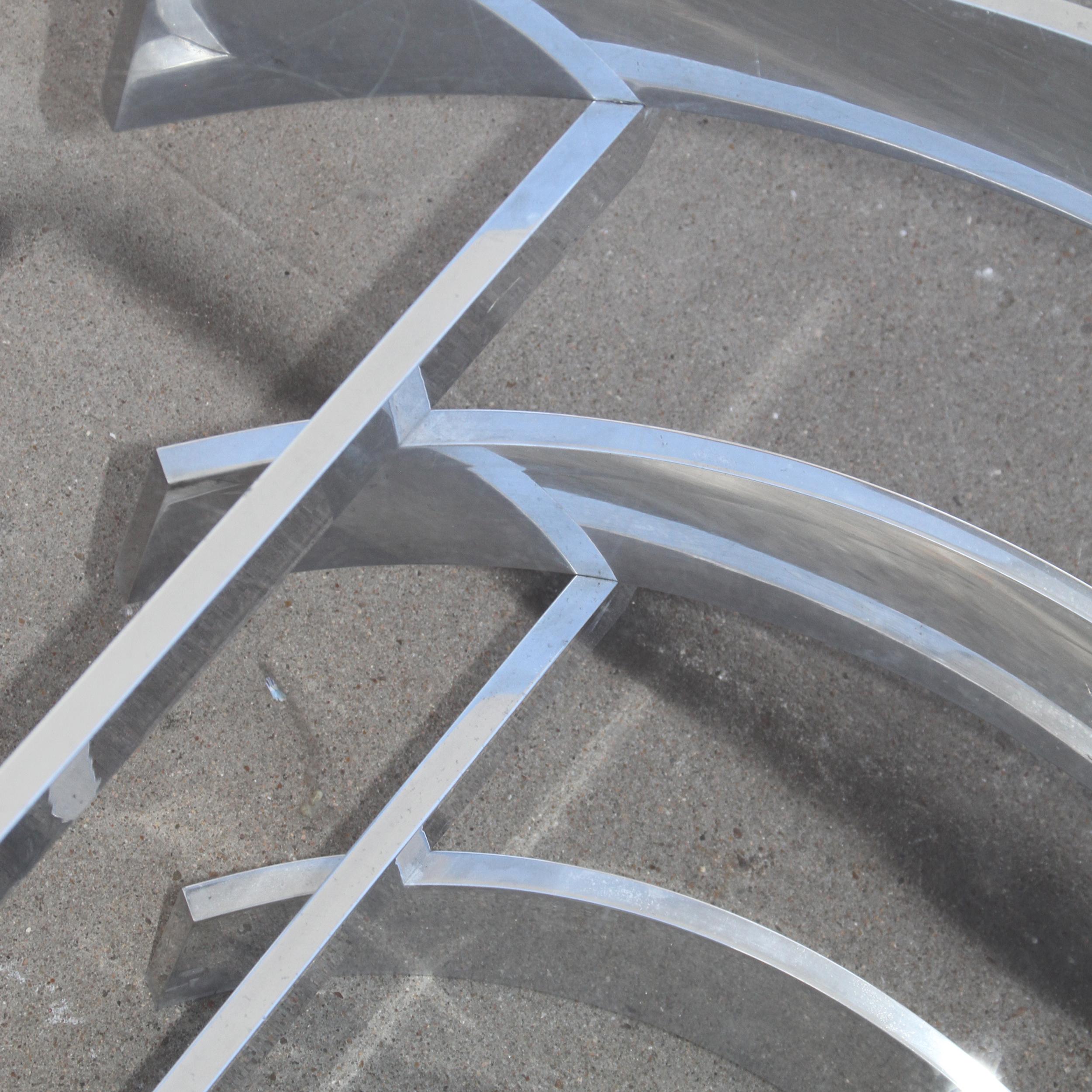 Aluminium Table basse empilée Paul Mayen en vente
