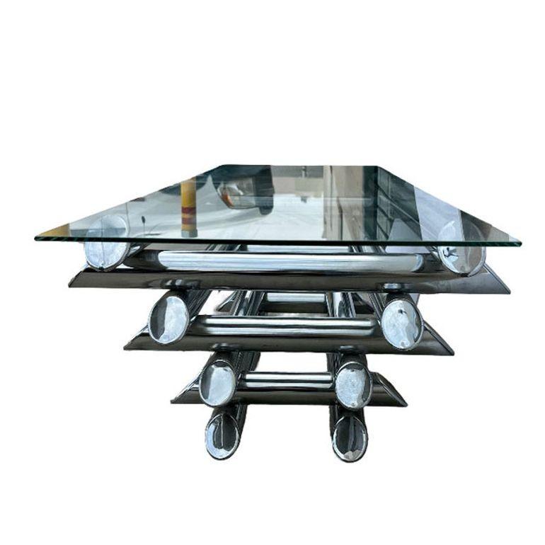 tubular steel coffee table