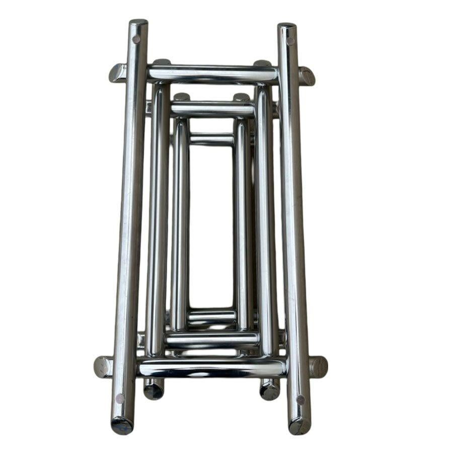 Paul Mayen Style Chrome Tubular Stacked Cocktail Table For Sale 1