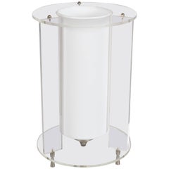 Retro Paul Mayen Style Lucite and Glass Cylinder Lamp
