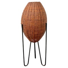 Paul Mayen Wicker 'Beehive' Table Lamp, Circa 1965