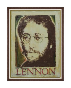 Paul McCarthy Large Original Beatles John Lennon Oil Painting On Canvas Signed