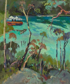 Berrys Bay - Fauvist, Landscape Print by Paul McCarthy, 2018