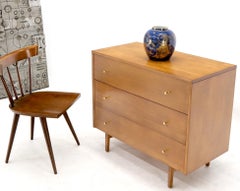 Paul McCob Three-Drawer Planner Group Dresser Bachelor Chest Solid Birch