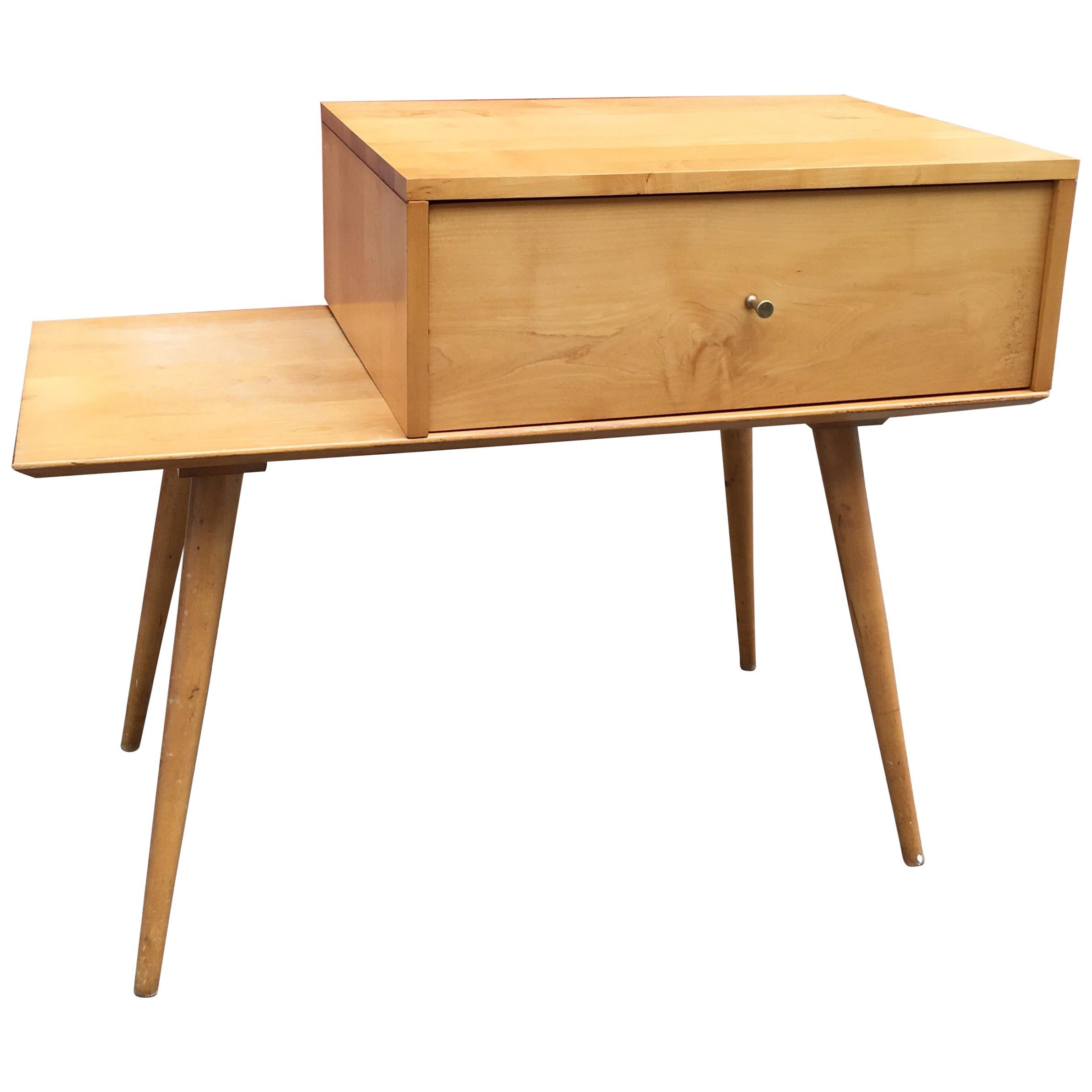 Paul McCobb 1 Drawer Cabinet on Bench