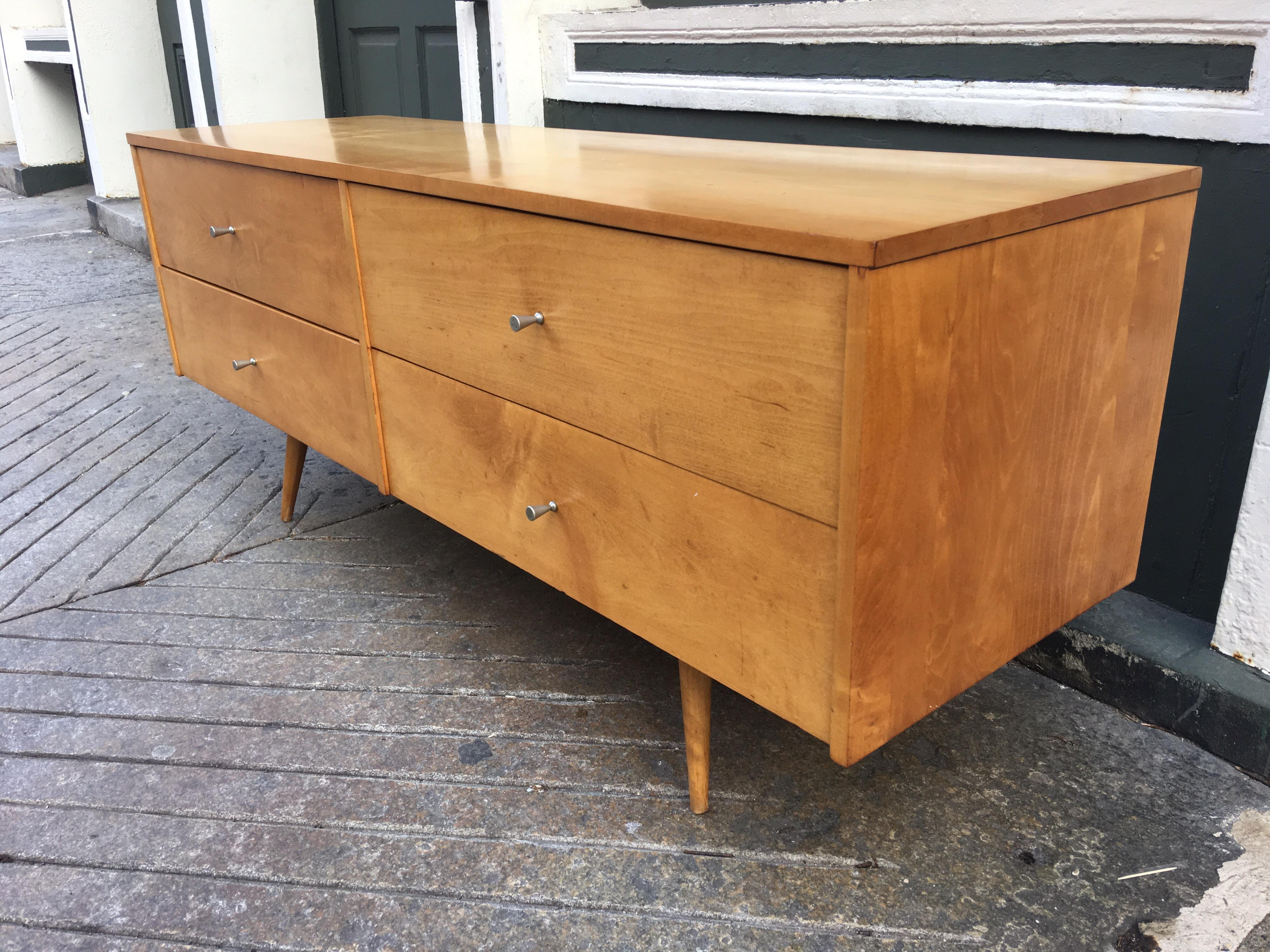 20th Century Paul McCobb 4-Drawer Low Dresser for Winchendon Furniture Company