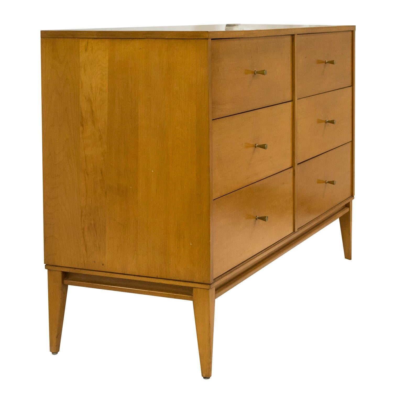 Mid-20th Century Paul McCobb 6 Drawer Dresser Original Finish For Sale