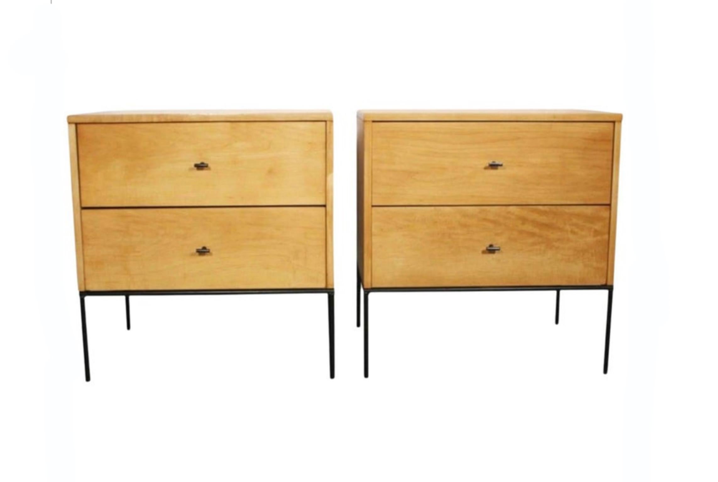 Mid-Century Modern Paul Mccobb 8 Drawer Dresser Pair of Nightstands and Jewelry Box Group