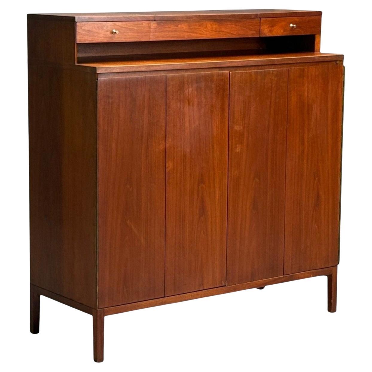 Paul McCobb, American Modern, Walnut, Highboy Dresser, USA, 1970s