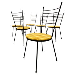 Set di sedie a forcella in ferro battuto Paul McCobb Arbuck, anni '50, Patio esterno, interni