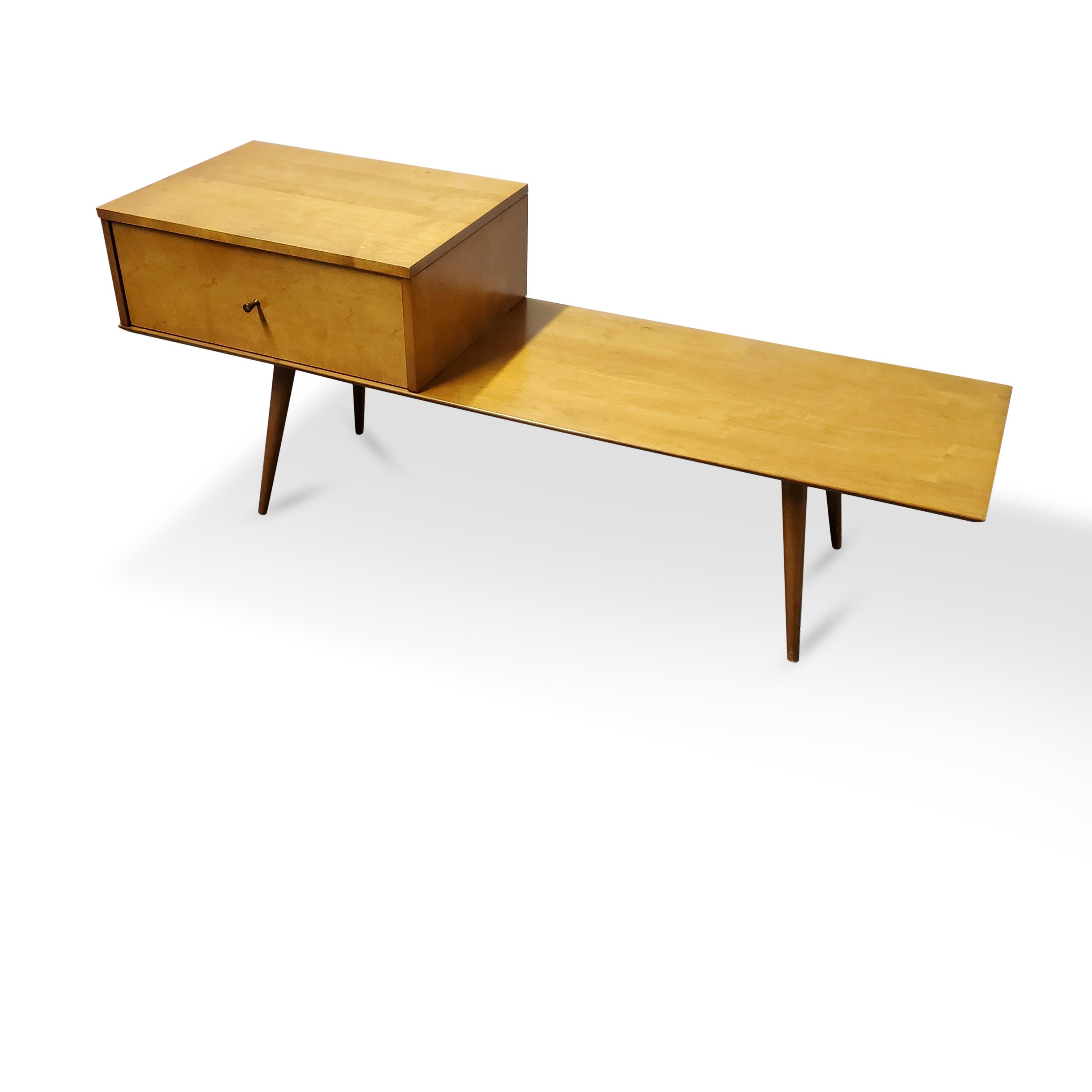 Paul McCobb Bench with Cabinet for Planner Group 4