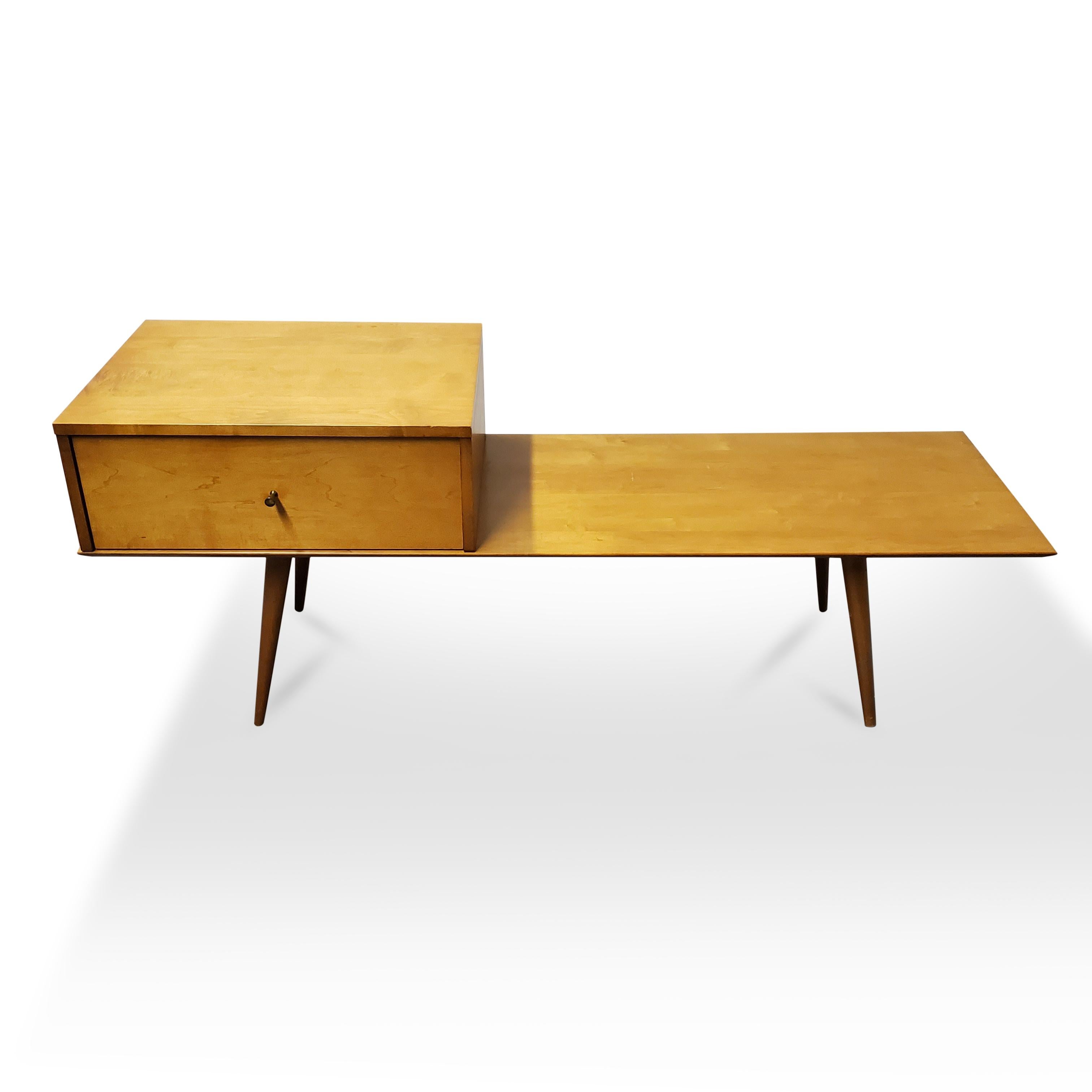 Paul McCobb Bench with Cabinet for Planner Group 1