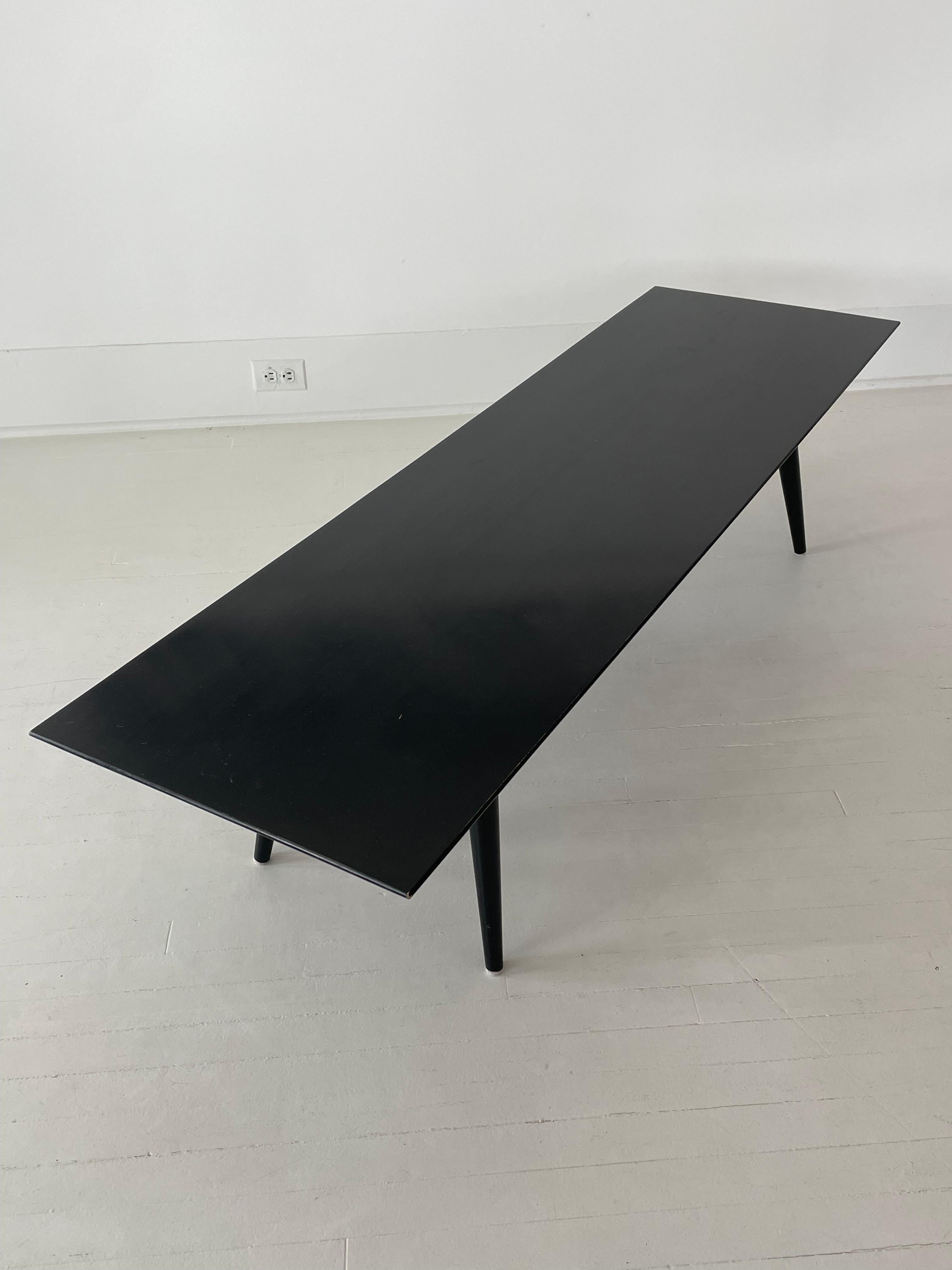 Paul McCobb Black 60 Inch Coffee Table / Bench 3