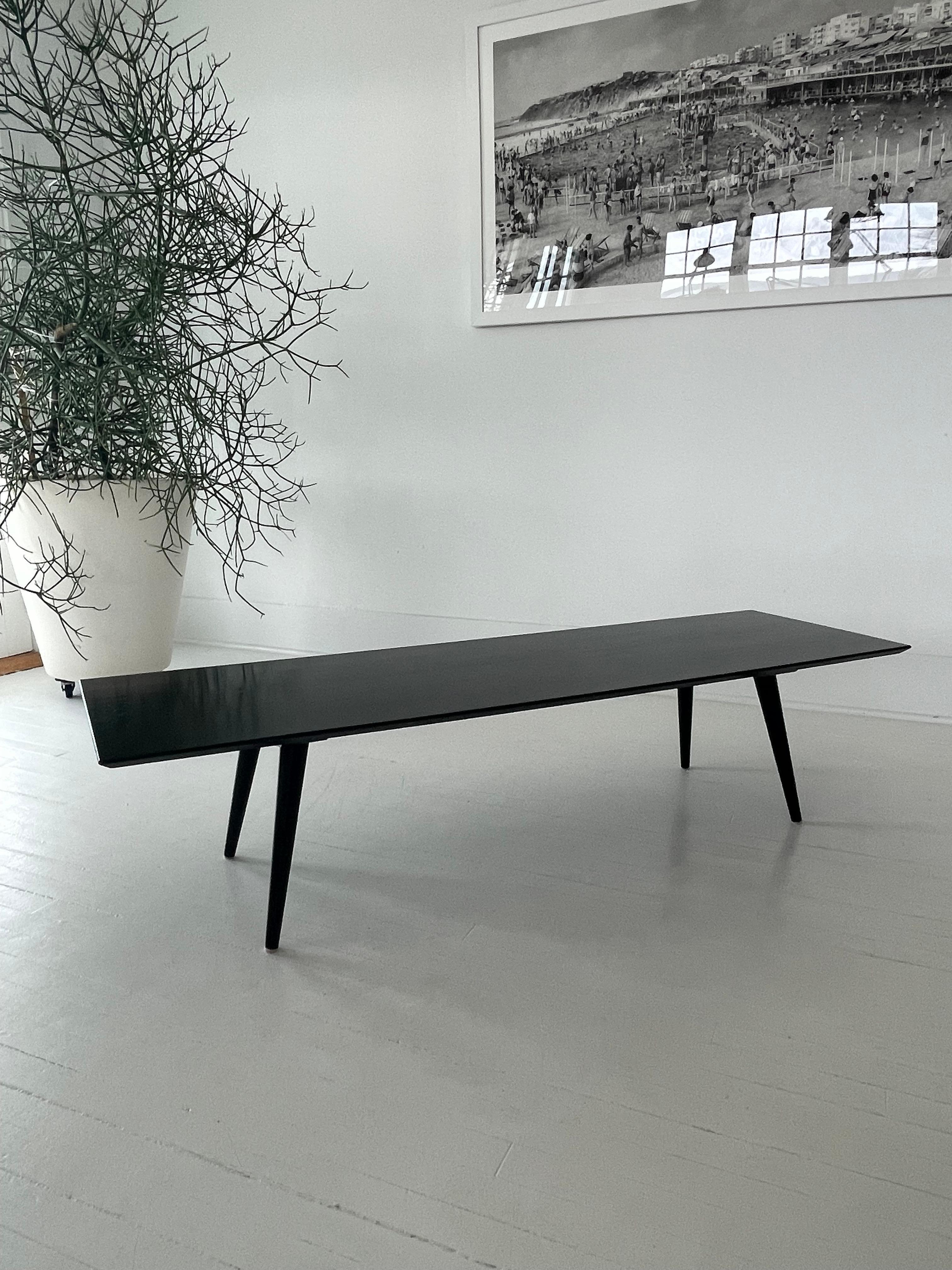 Paul McCobb Black 60 Inch Coffee Table / Bench 5