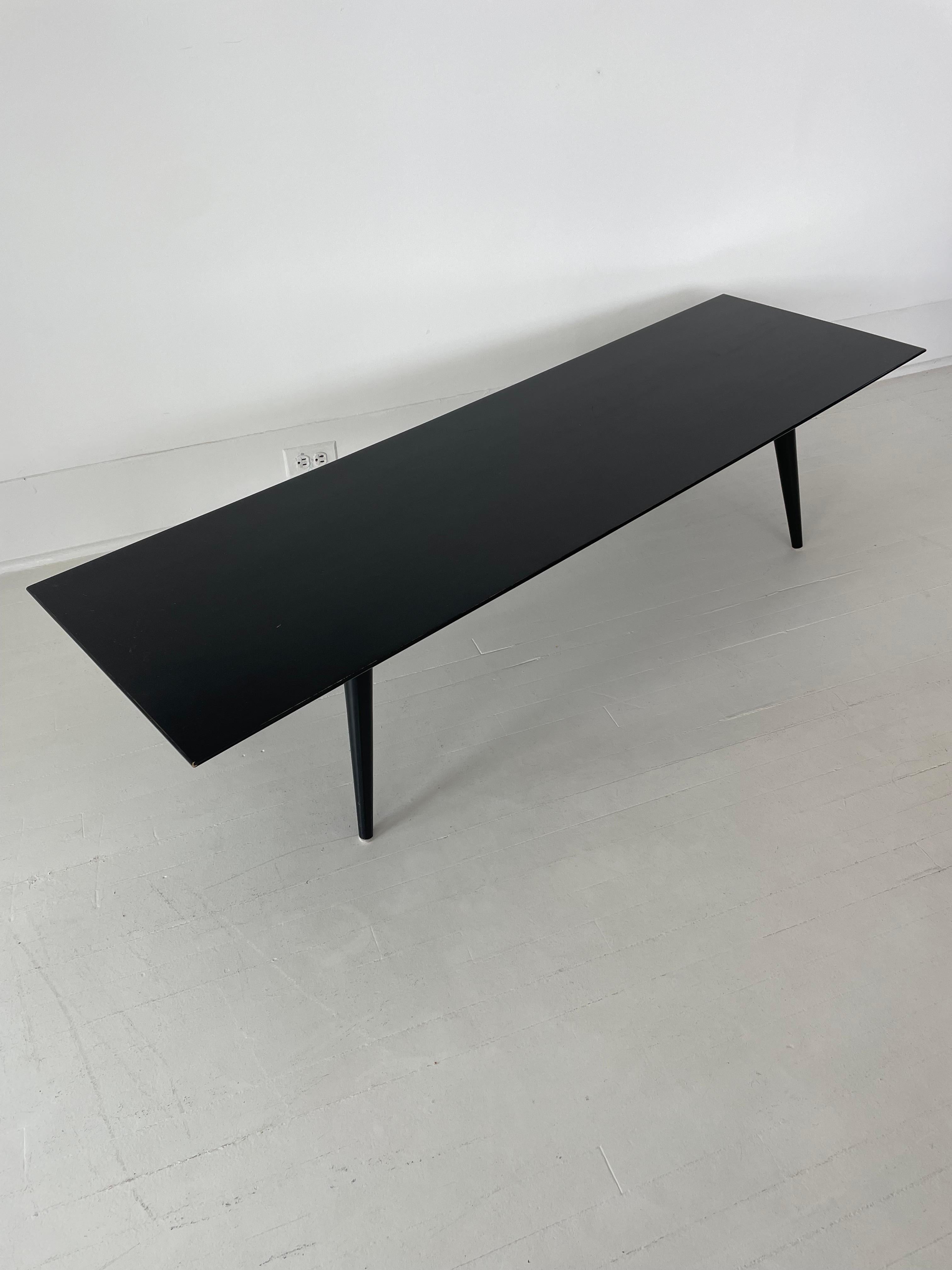 Paul McCobb Black 60 Inch Coffee Table / Bench 6