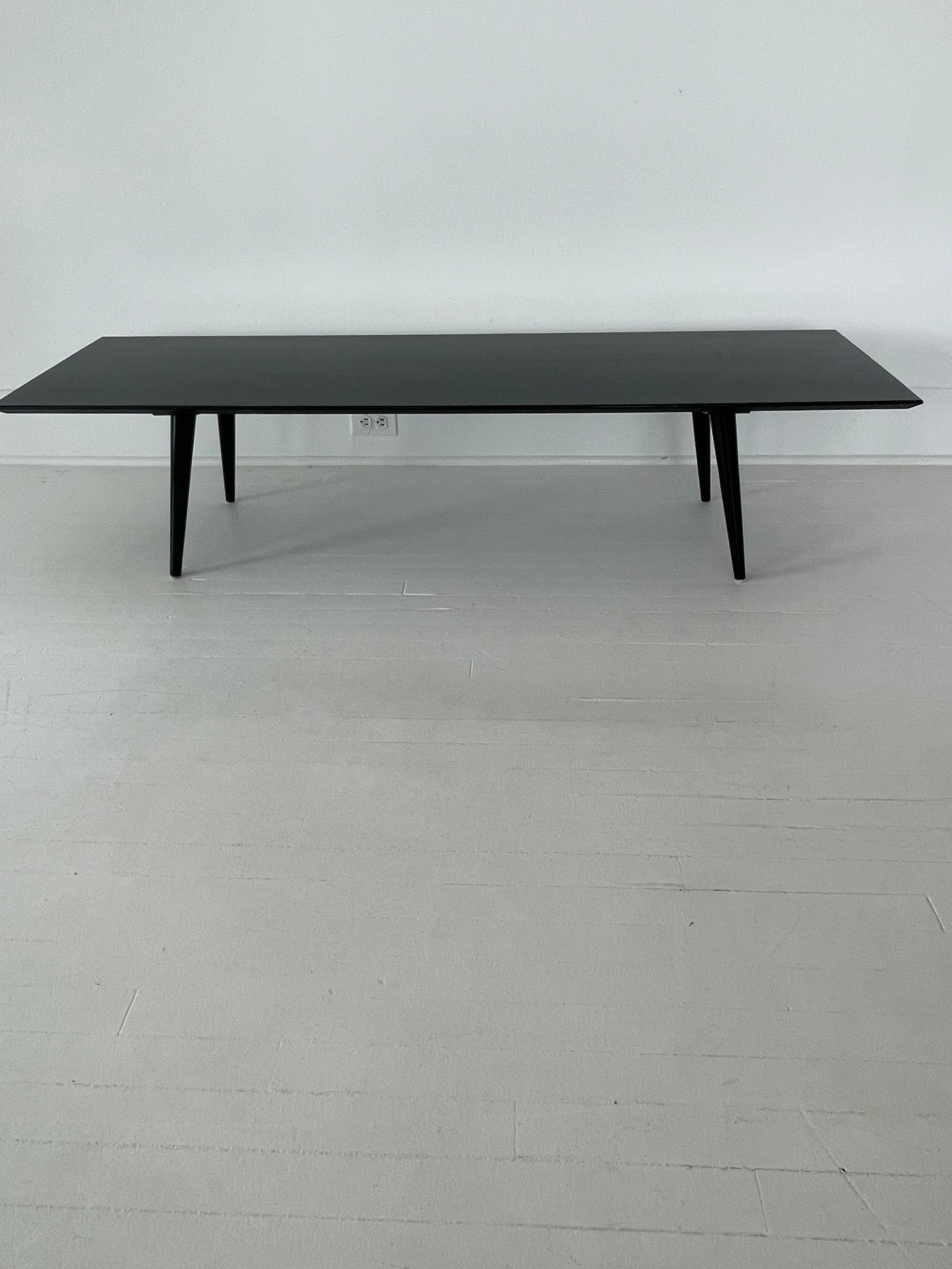 Paul McCobb Black 60 Inch Coffee Table / Bench 7