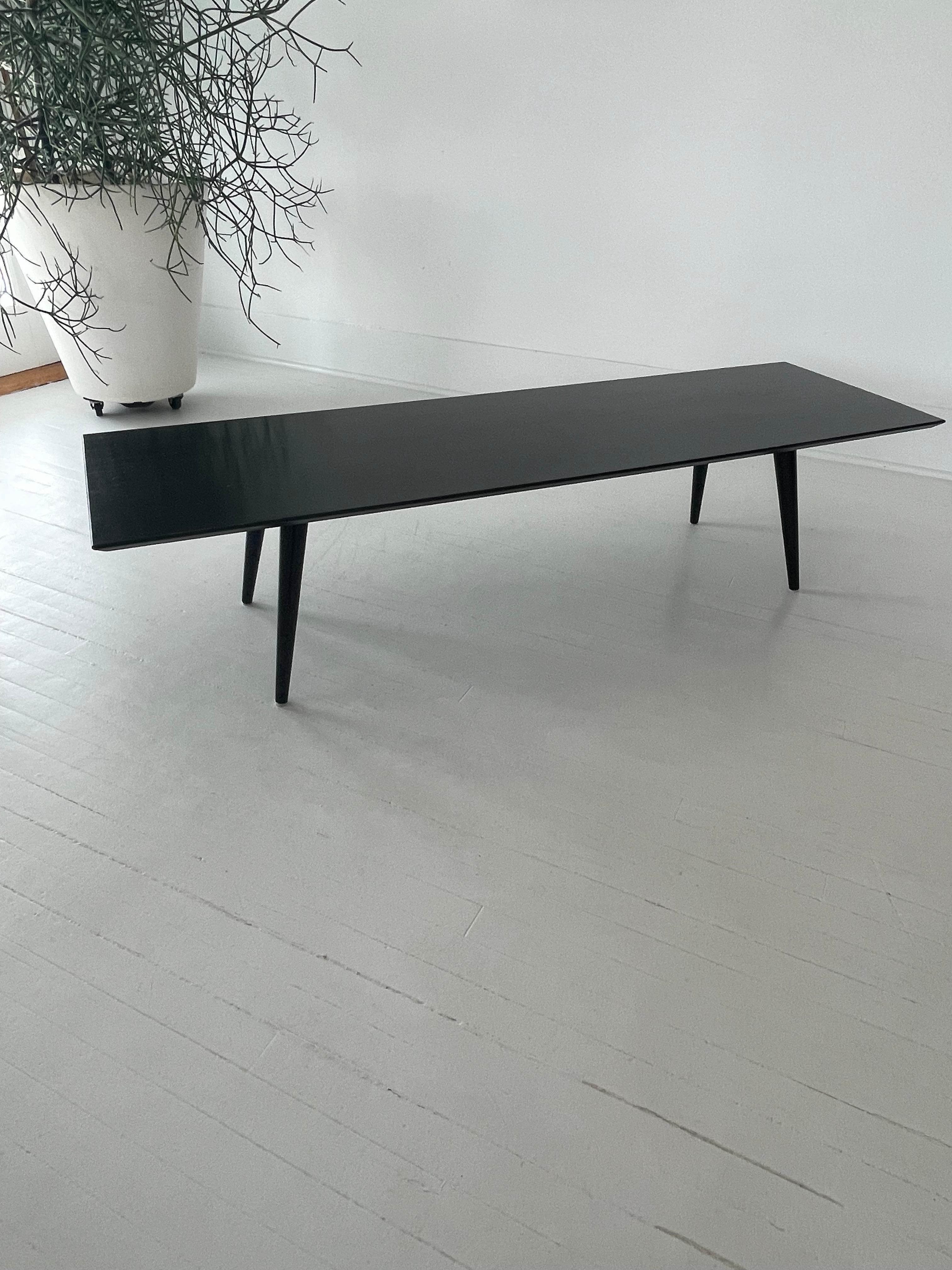 Paul McCobb Black 60 Inch Coffee Table / Bench 8