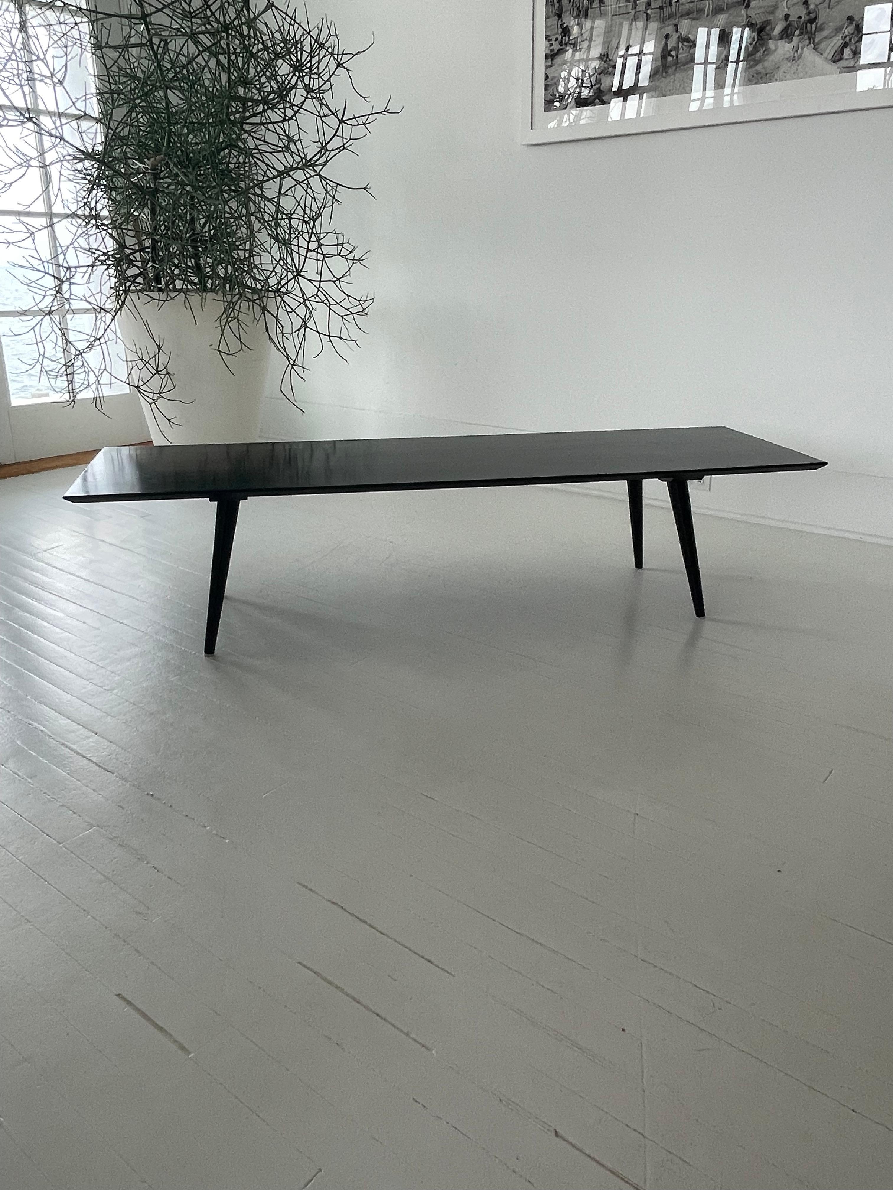 Paul McCobb Black 60 Inch Coffee Table / Bench 9