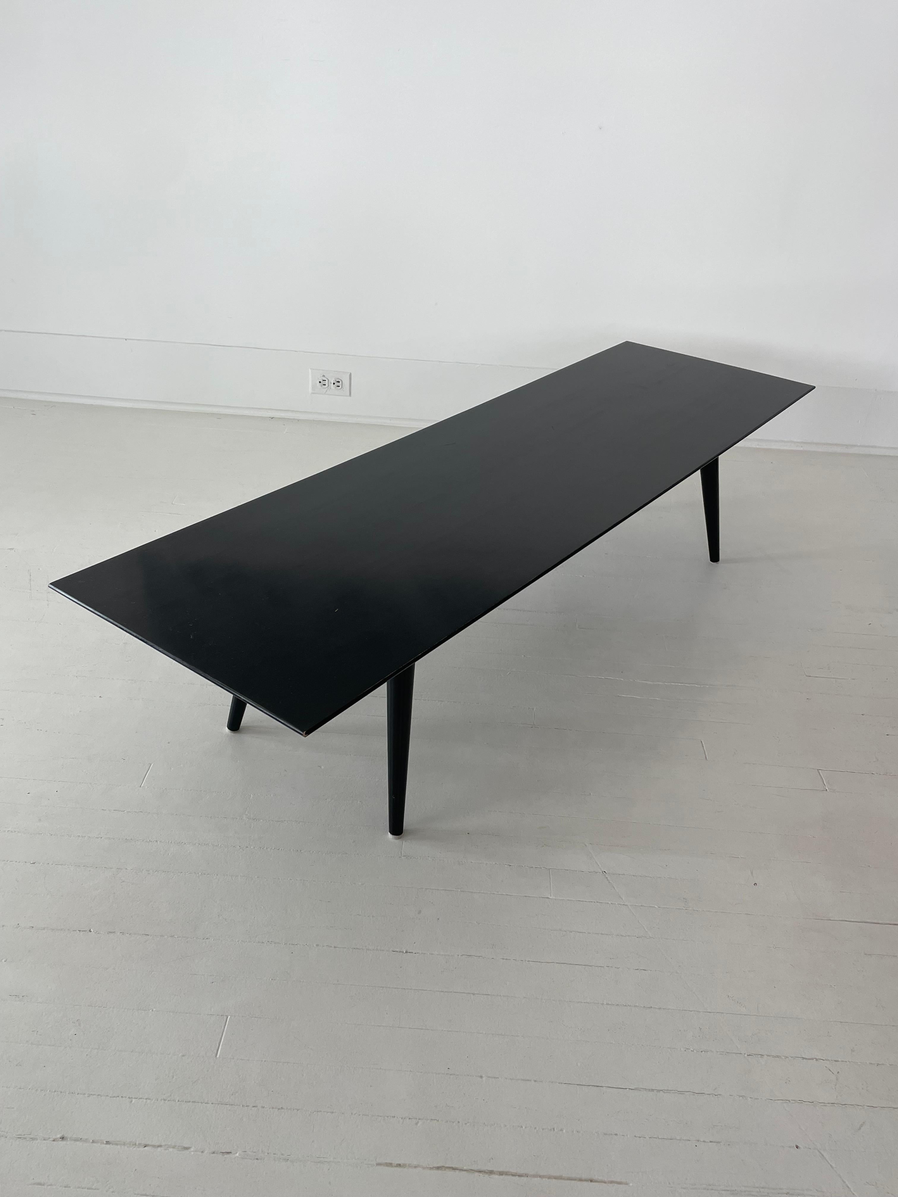 Mid-Century Modern Paul McCobb Black 60 Inch Coffee Table / Bench