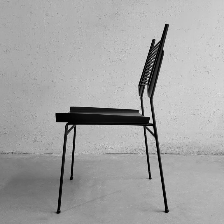 American Paul McCobb Black Lacquered Shovel Chair For Sale