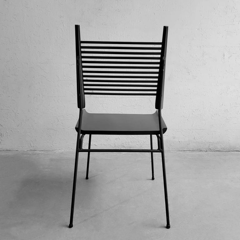 20th Century Paul McCobb Black Lacquered Shovel Chair For Sale