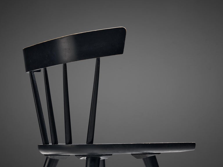 Mid-Century Modern Paul McCobb Black Spindle Chair