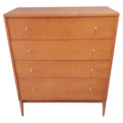 Paul McCobb Blond 4-Drawer Dresser Cabinet with Original Finish Mid-Century Era