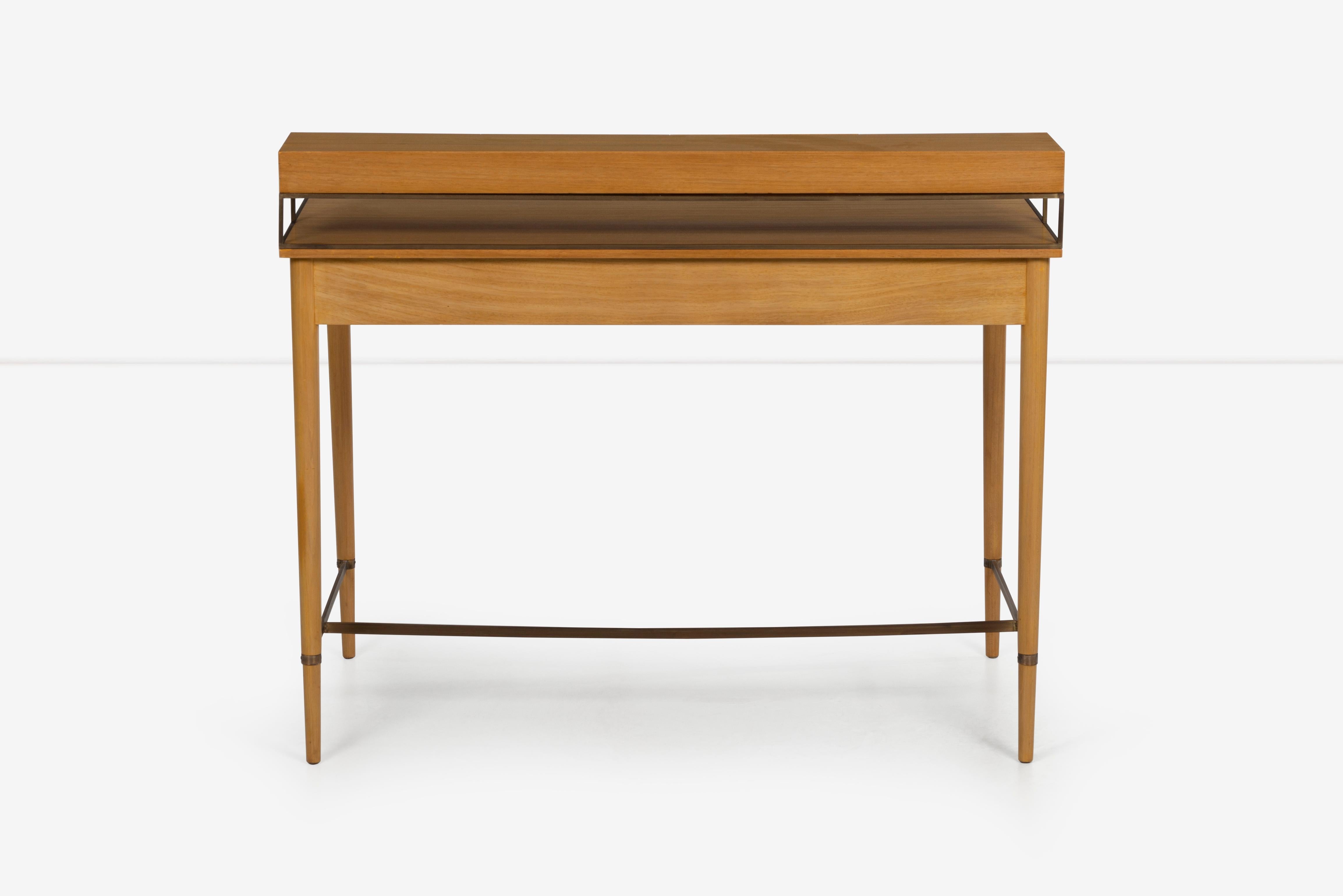 Paul McCobb Brass and Mahogany Connoisseur Collection Writing Desk 3