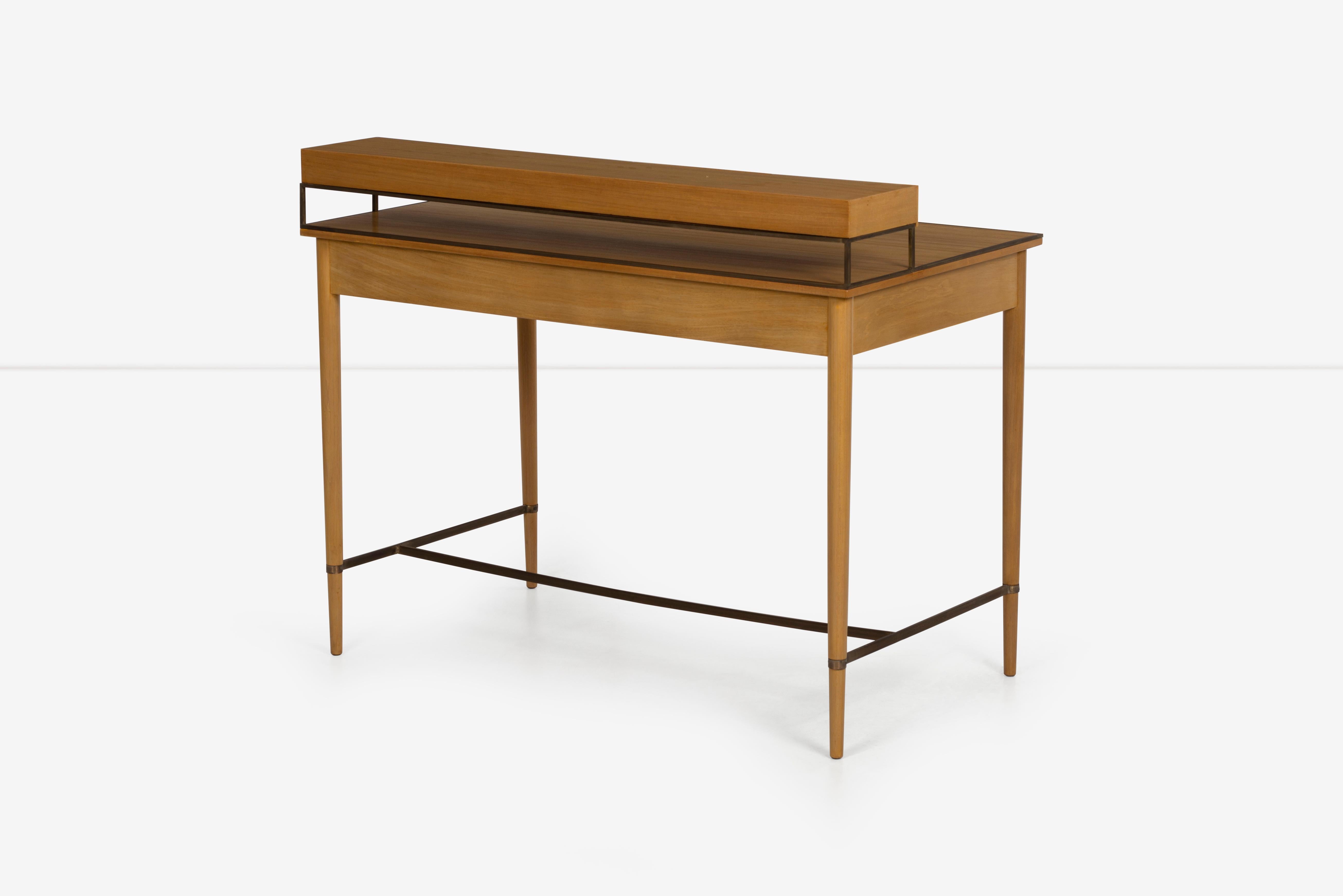 Paul McCobb Brass and Mahogany Connoisseur Collection Writing Desk 2