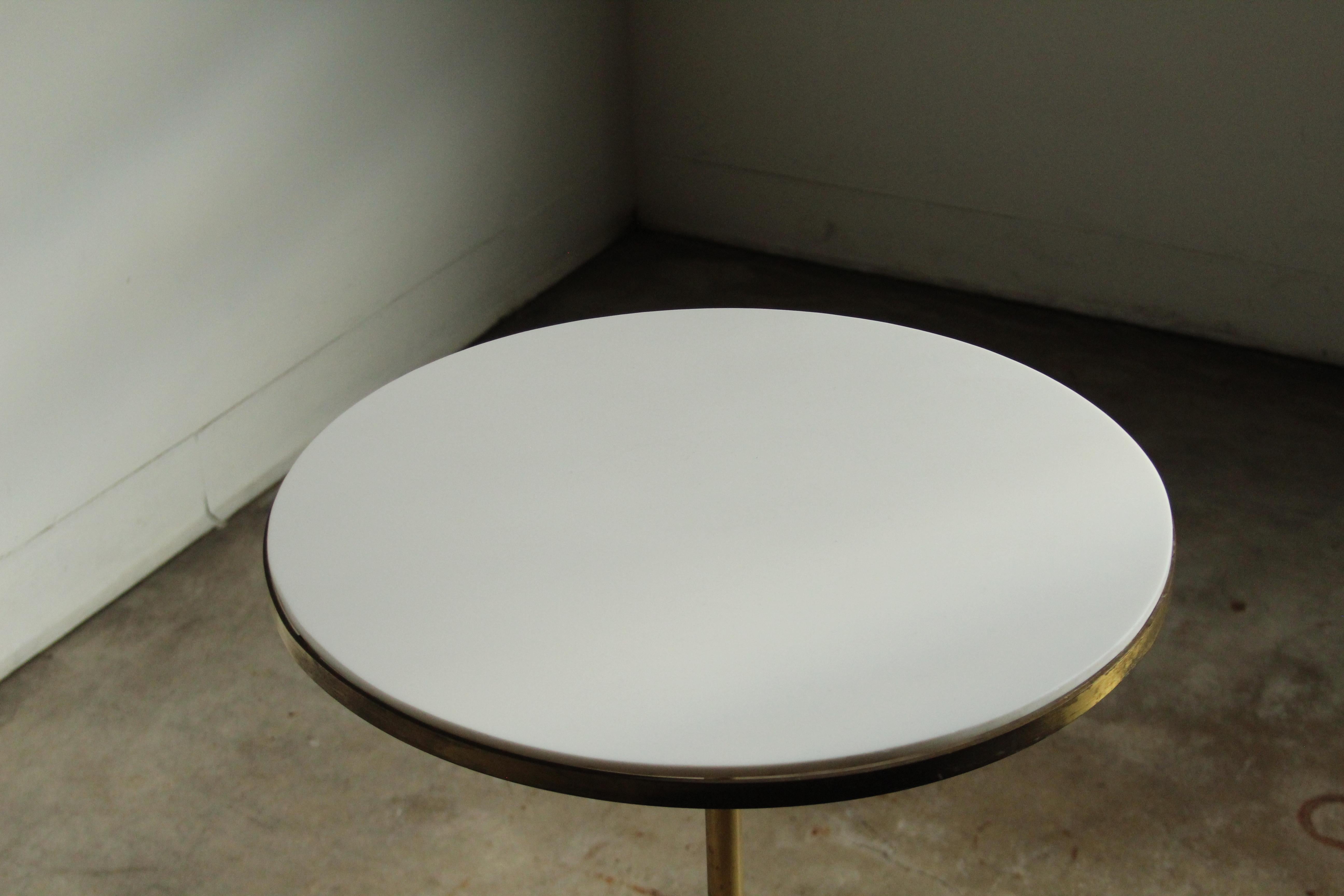 Mid-Century Modern Paul McCobb Brass and Vitrolite 