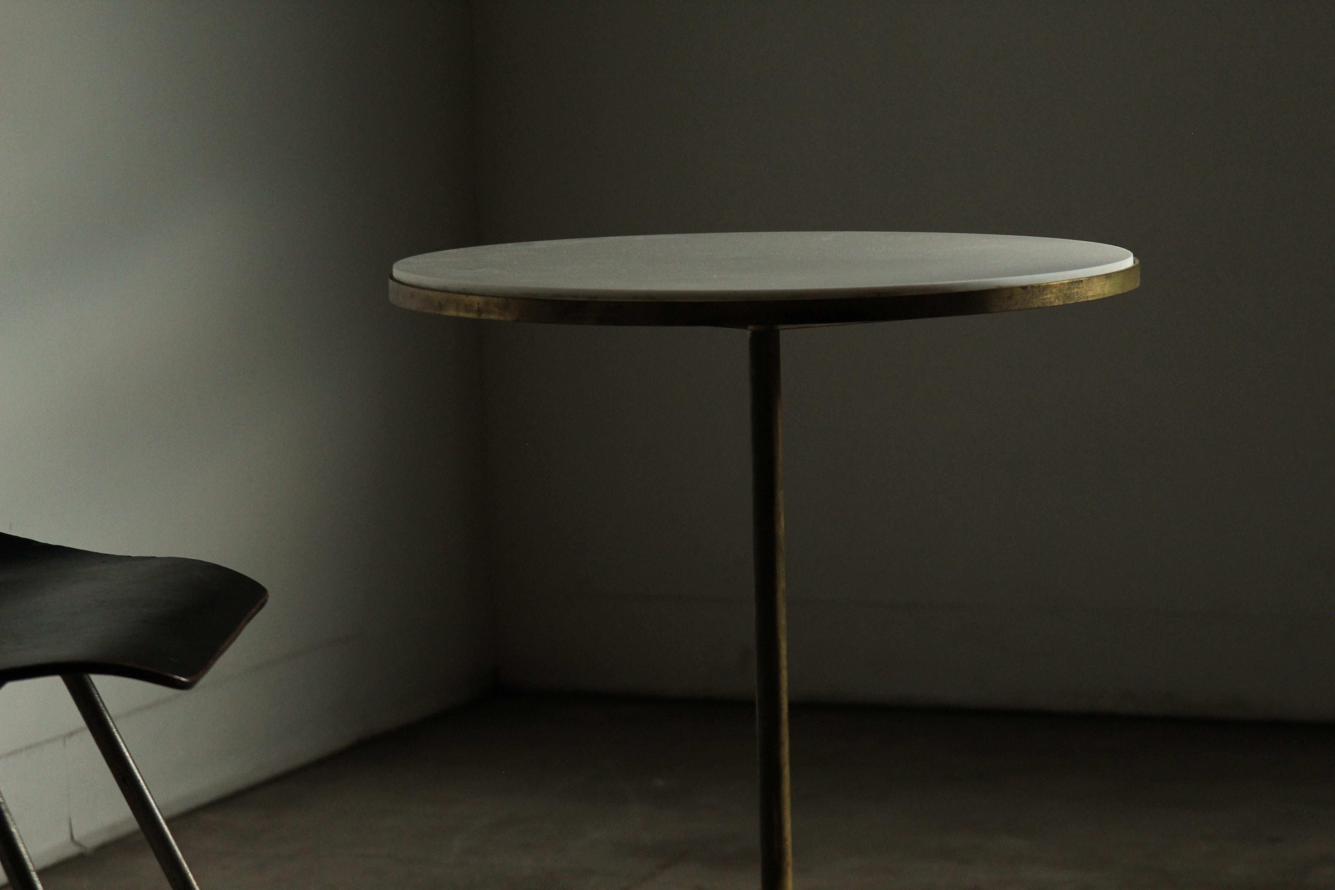 Mid-20th Century Paul McCobb Brass and Vitrolite 