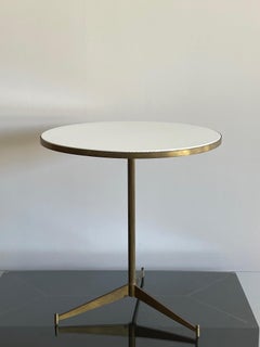 Paul McCobb Brass and Vitrolite Occasional Table