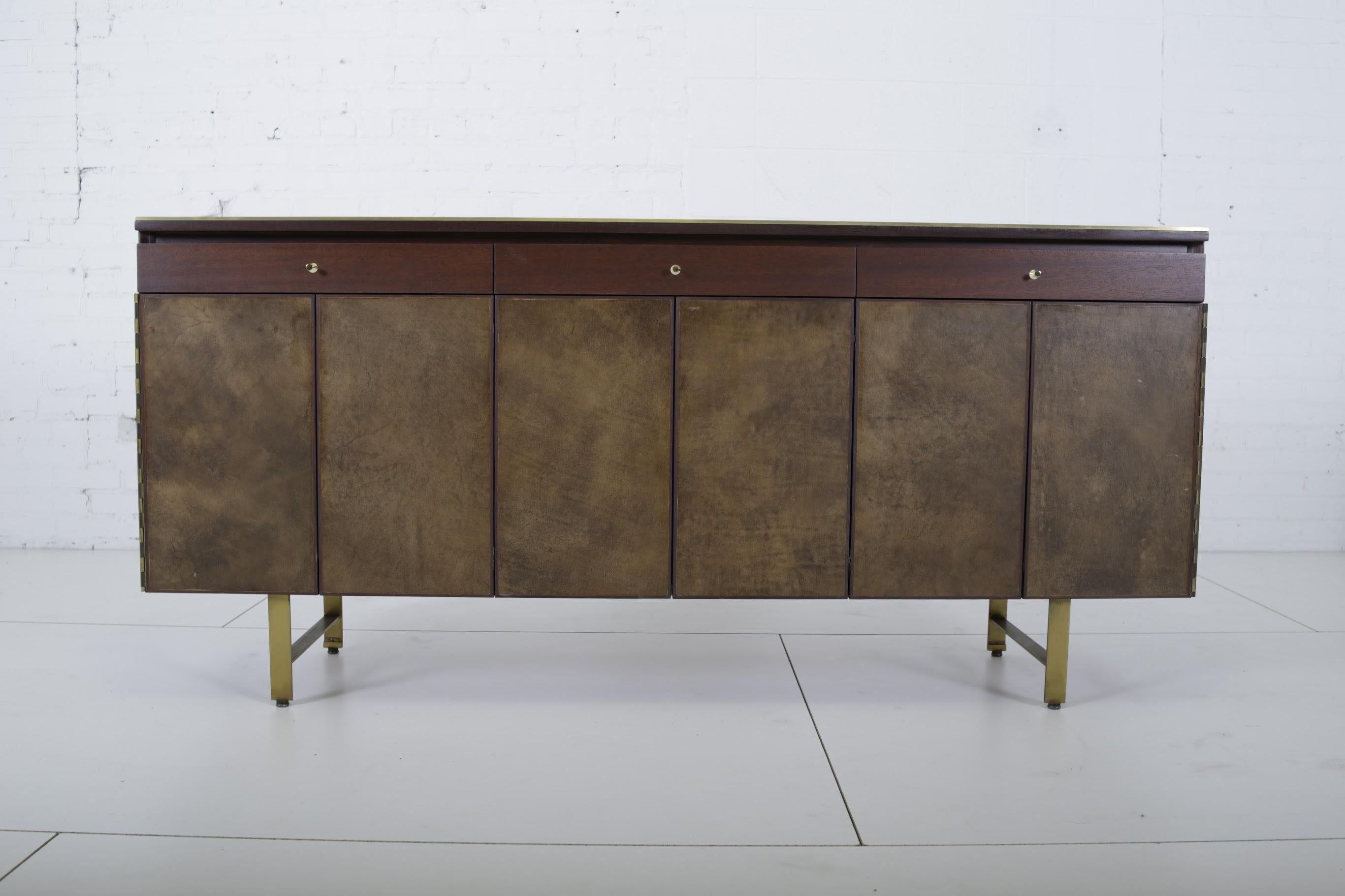 Paul McCobb Brass Base Sideboard, Irwin Group 8