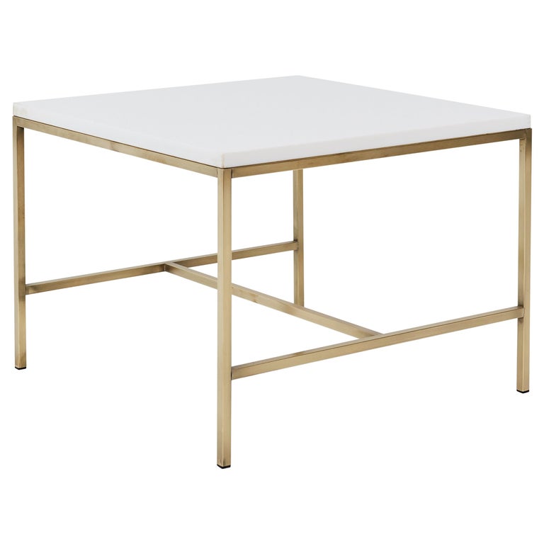 Paul McCobb brass-frame side table, 1950, offered by Modern Drama