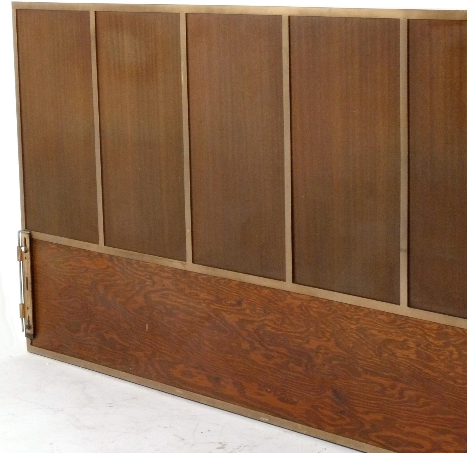 American Paul McCobb Brass Framed King Size Headboard For Sale