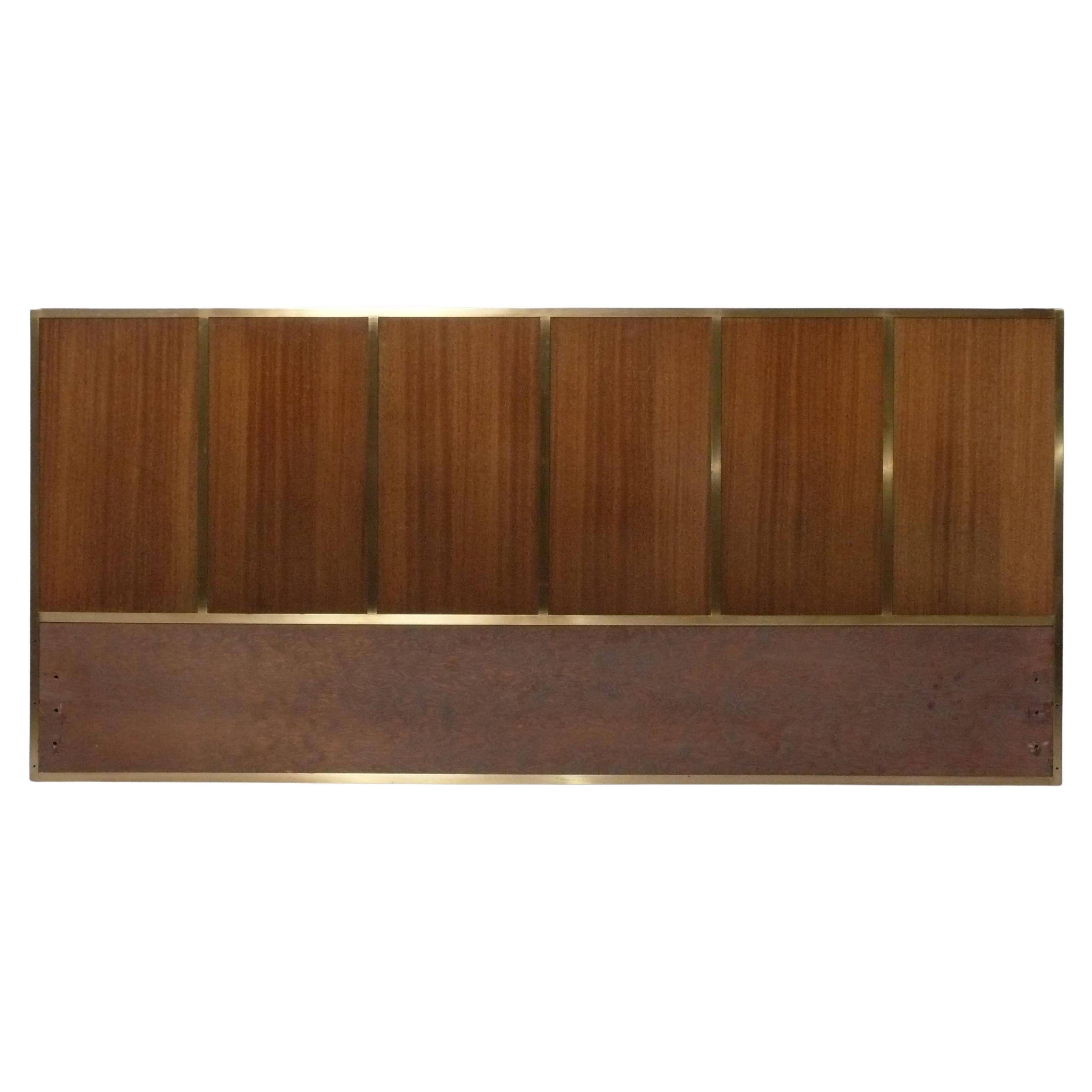Paul McCobb Brass Framed King Size Headboard Mid Century Modern